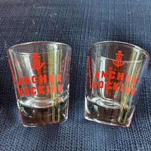 Three Anchor Hocking Three Shot Glasses